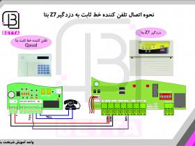 اتصال تلفن کننده خط ثابت به دزدگیر Z7